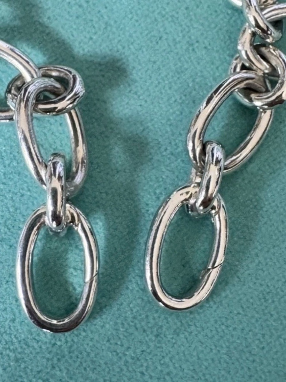 Tiffany & Co Italy 925 Sterling Oval Link 7.5” Clasp Ends - Picture 11 of 12